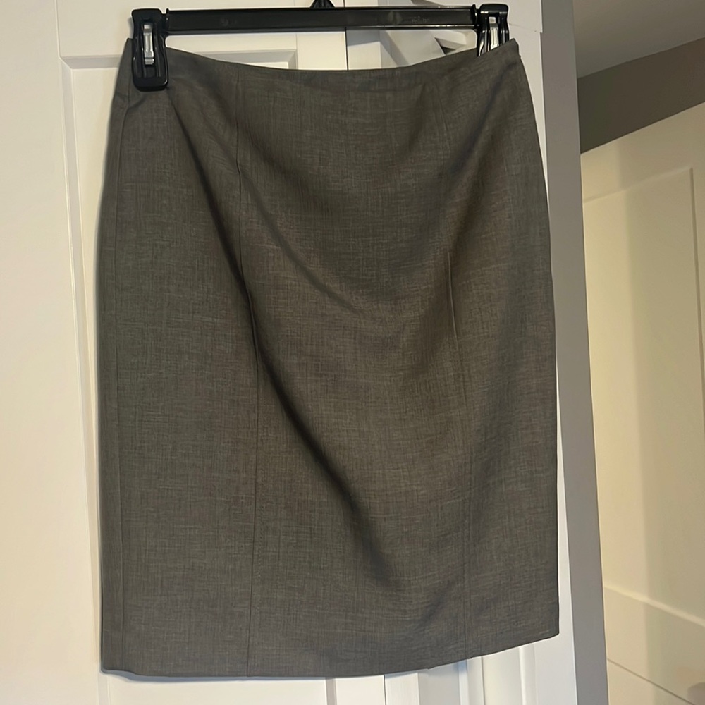Gray skirt suit